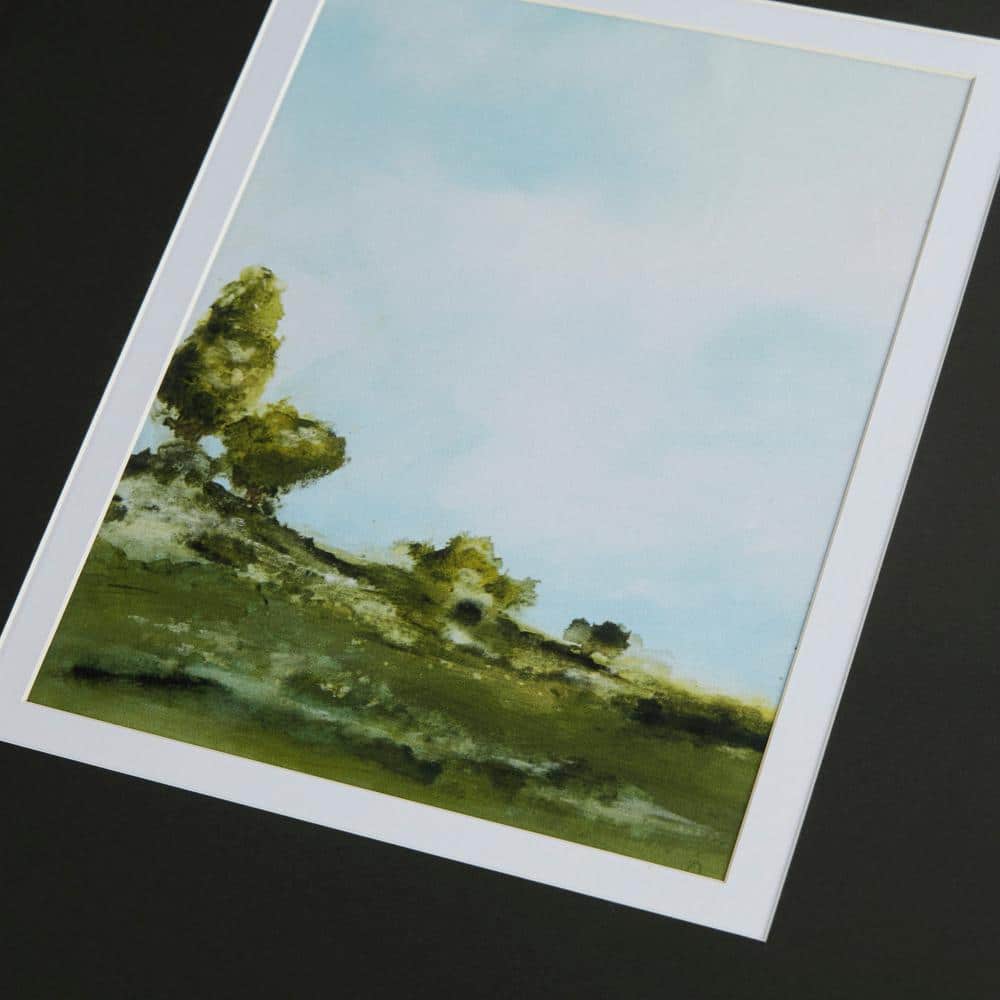 Across The Plains Gold Framed Abstract Landscape Canvas Art