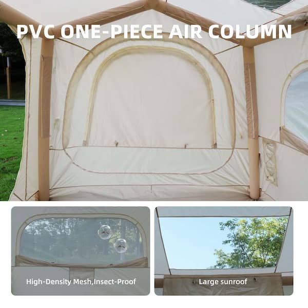 8.2 ft. x 9.8 ft. Beige Pop-Up Canopy Inflatable Tent, SUV Tent