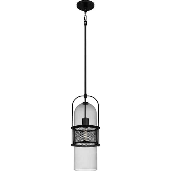 Quoizel Soffer 1-Light Matte Black Mini Pendant Light