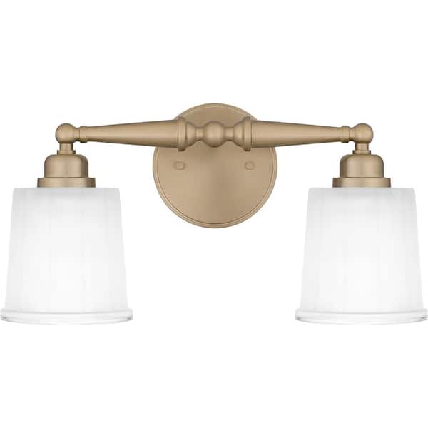 Quoizel Cecilia 16 in. 2 Light Bronze Gold Vanity Light