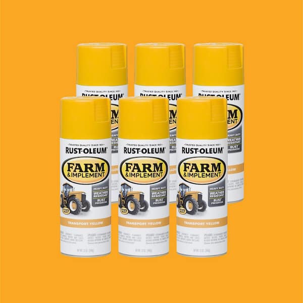 12 oz. Farm and Implement Transport Yellow Enamel Spray Paint (6-Pack)