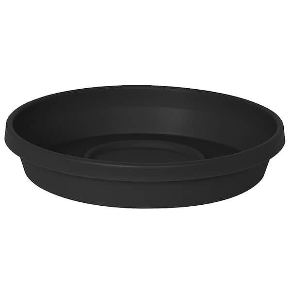 Bloem Terra 5.5 in. Black Plastic Planter Saucer Tray