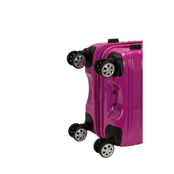 Ful Atomic 20 in. Pink Expandable Spinner Rolling Luggage Suitcase