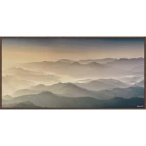"Foggy Sunrise" by Marmont Hill Floater Framed Canvas Nature Art Print 22.5 in. x 45 in.