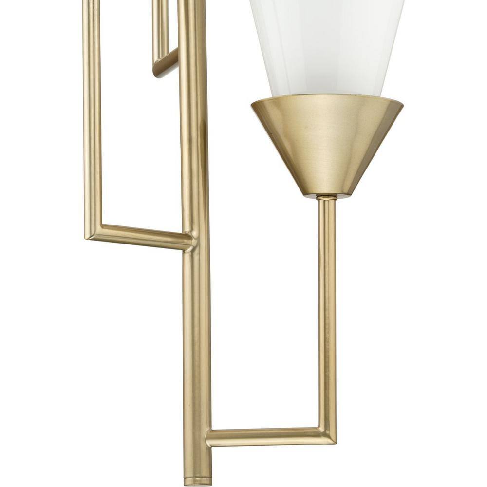 Pinellas Soft Gold 3-Light Pendant with Opal Glass Shades