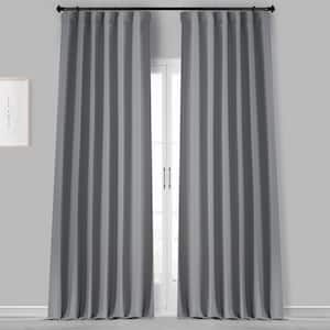 Palladium Grey Silver Placid Thermal Blackout Curtain Pair - 50 in. W x 84 in. L (2 Panels)