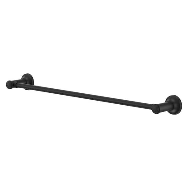 Pfister Briscoe 24 in. Wall Mounted Single Towel Bar in Spot Defense Matte Black