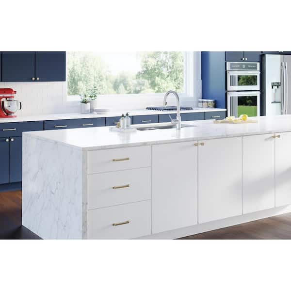 10-Pack Art Deco Streamline 1-3/16 in. (30 mm) Modern Champagne Bronze Square Cabinet Knobs