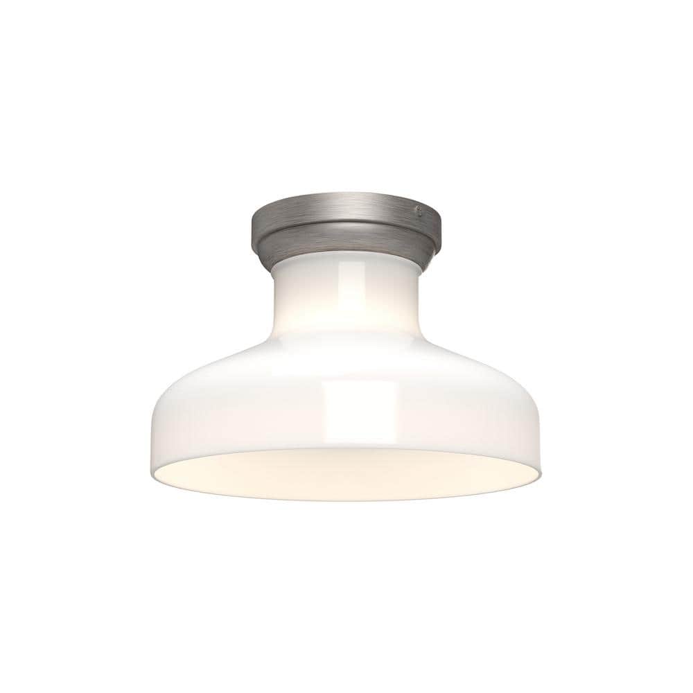 Westlake Brushed Nickel and Glass Flush Mount Light