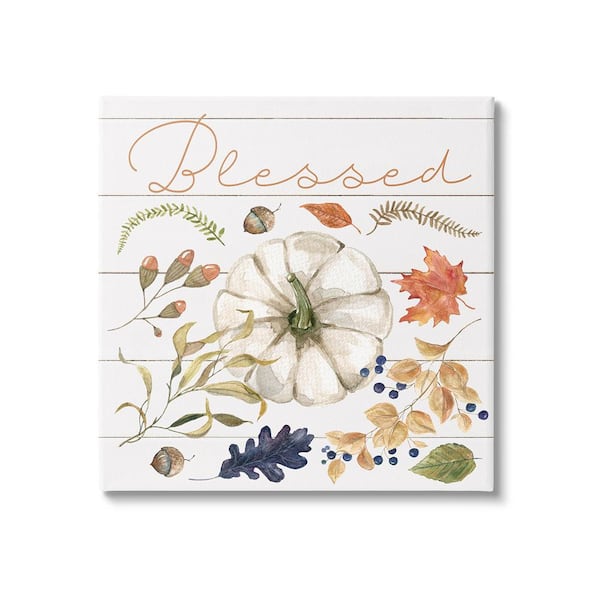 Stupell Industries Blessed Fall Botanicals byLivi Finn 1 Piece Unframed Graphic Print Nature Poster Art Print 24 in. x 24 in.
