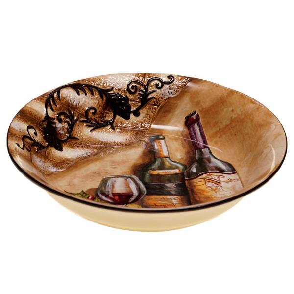Certified International Tuscan View Beige Pasta and Salad Serving Bowl