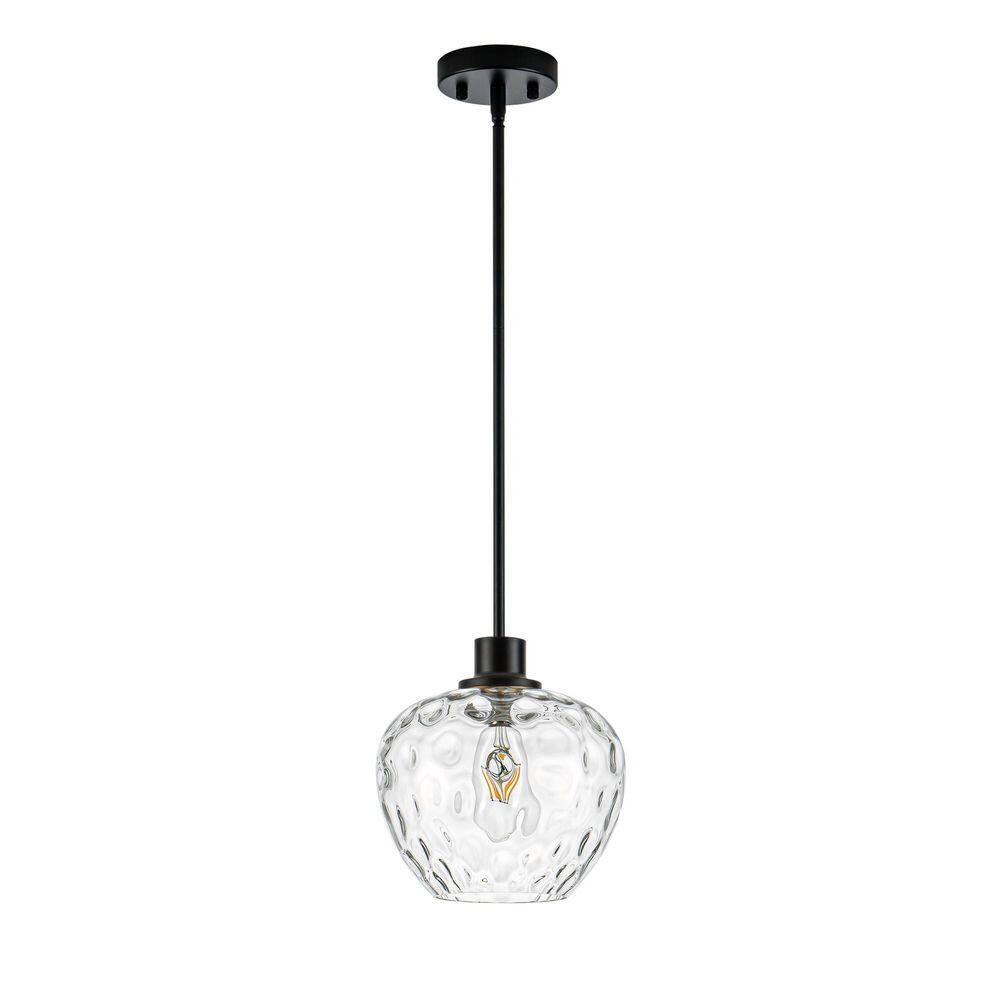 RayHome 1-Light Modern Black Adjustable Height Pendant Light with Amber Apple-shaped Hammered Glass for Kitchen Island price history on PriceWatchPro