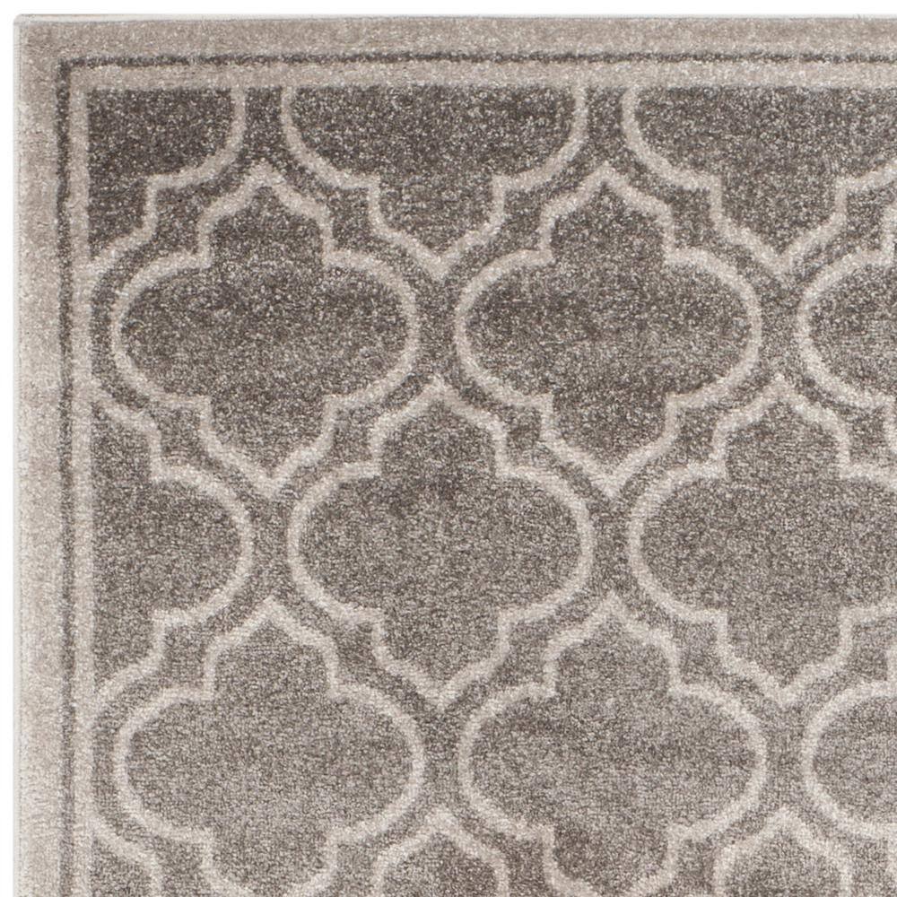 Grey and Light Grey 4' x 6' Moroccan Geometric Area Rug