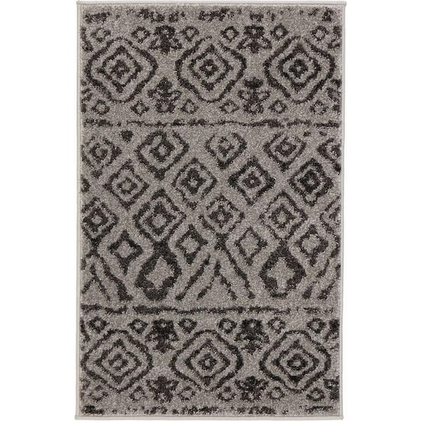 Home Decorators Collection Tribal Essence Gray 2 ft. x 3 ft. Scatter Rug