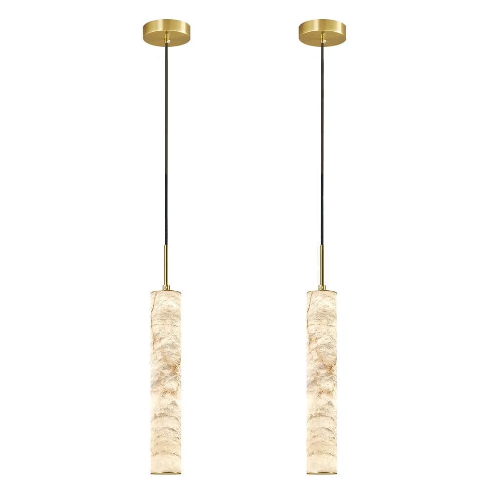 10w Gold Natural Alabaster LED Pendant Lights for Kitchen Island Bedroom Dining Living Room,2 Pack price history on PriceWatchPro