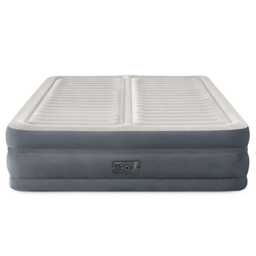 Intex Deluxe Dual Zone 22" King Sized Air Mattress with Built In Air Pump