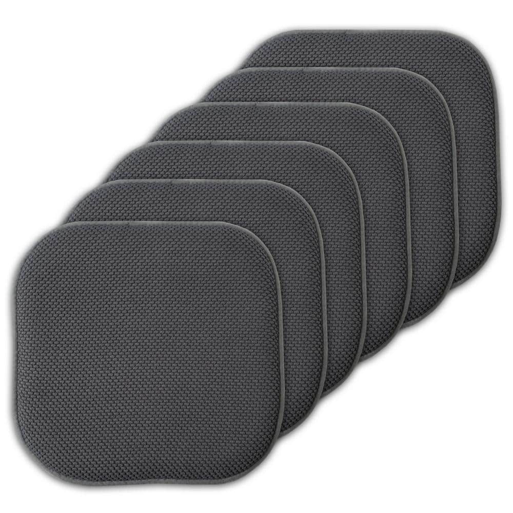 Gray, Honeycomb Memory Foam Square 16 in. x 16 in. Non-Slip Back Chair Cushion (6-Pack) price history on PriceWatchPro