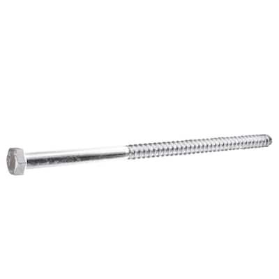 3/8 in. x 8 in. Hex Zinc Plated Lag Screw (25-Pack)