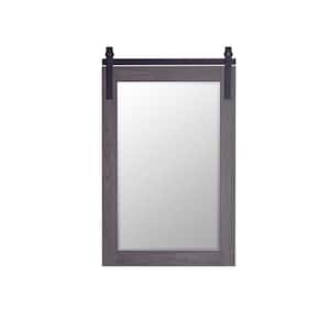 Cortes 24 in. W x 39.4 in. H Rectangular Framed Wall Bathroom Vanity Mirror in Oak