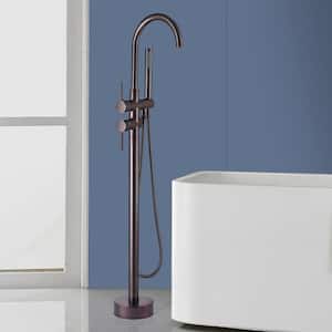 45-5/8 in. 2-Handle Residentail Freestanding Bathtub Faucet with Hand Shower in Oil Rubbed Bronze