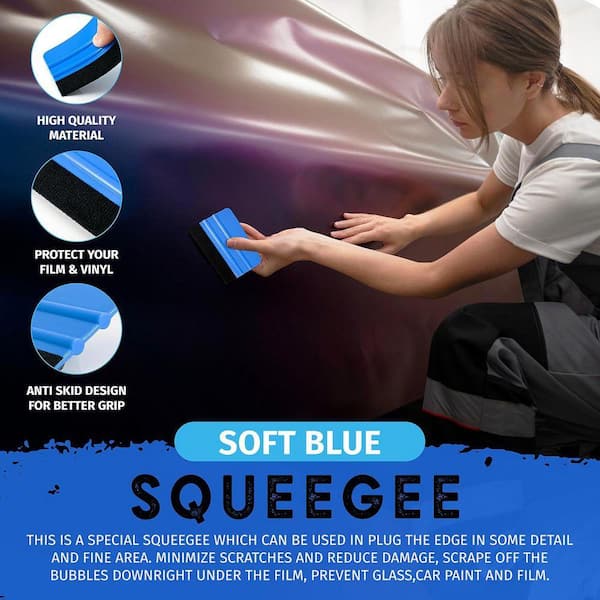 Umaki 4Piece Plastic Squeegee Set, 8IN/6IN/5IN/4IN, Window Tint Squeegee Vinyl Wrap