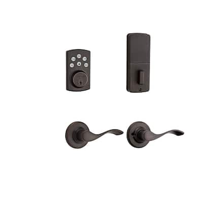 Powerbolt2 Venetian Bronze Single Cylinder Electronic Deadbolt Featuring SmartKey Security and Balboa Passage Lever