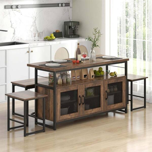 Rustic island bench sales