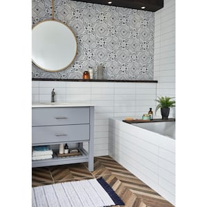 Domino White 4 in. x 15.75 in. Glossy Ceramic Subway Wall Tile (72 Cases/620.64 sq. ft./Pallet)