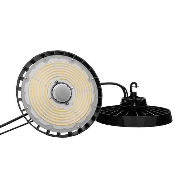 InfiBrite 12.8 in. 5000K Daylight 24,600/32,800/41,000 Lumens 120-200W Adjustable LED Dimmable Wet Rated Black High Bay 120-277V