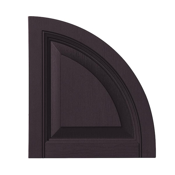 Ply Gem 15 x 17 in. Polypropylene Raised Panel Winestone Shutter Arch Top Pair