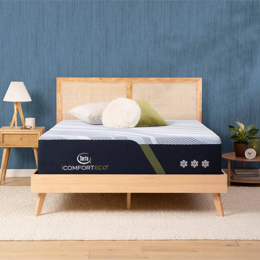 iComfortECO F40HD Twin XL Medium 15 in. Mattress Set with 9 in. Foundation -  Serta, 500804518-9920