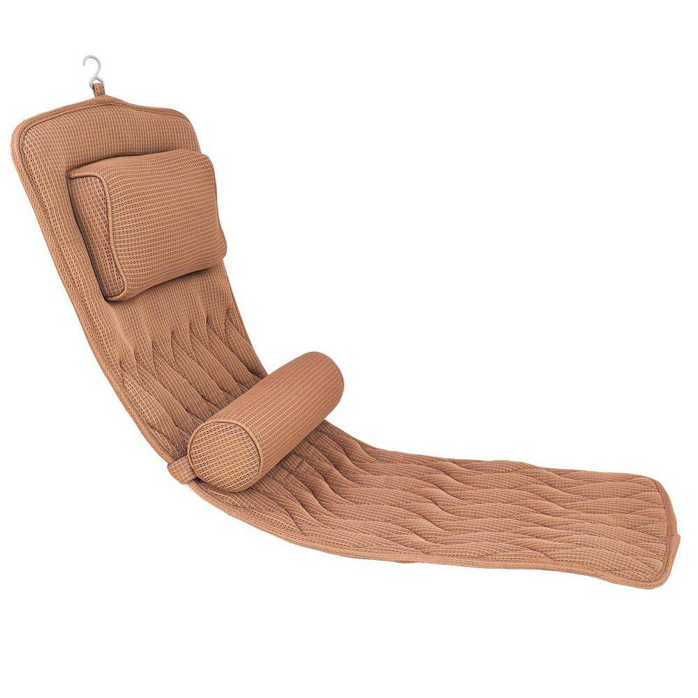 17 in. x 50 in. Full Body Bathtub Cushion Bath Pillow in Brown, 3D Air Mesh Bath Mat for All Standard Bathtubs Bathroom price history on PriceWatchPro
