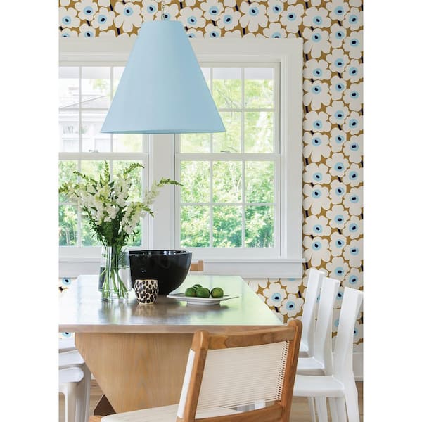 MARIMEKKO Beige Pieni Unikko Peel and Stick Wallpaper MKS4495