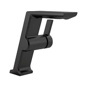 Pivotal Mid-Height Single Hole Single-Handle Bathroom Faucet in Matte Black