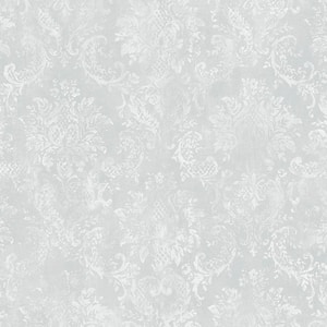 Canvas Damask Vinyl Roll Wallpaper (Covers 55 sq. ft.)