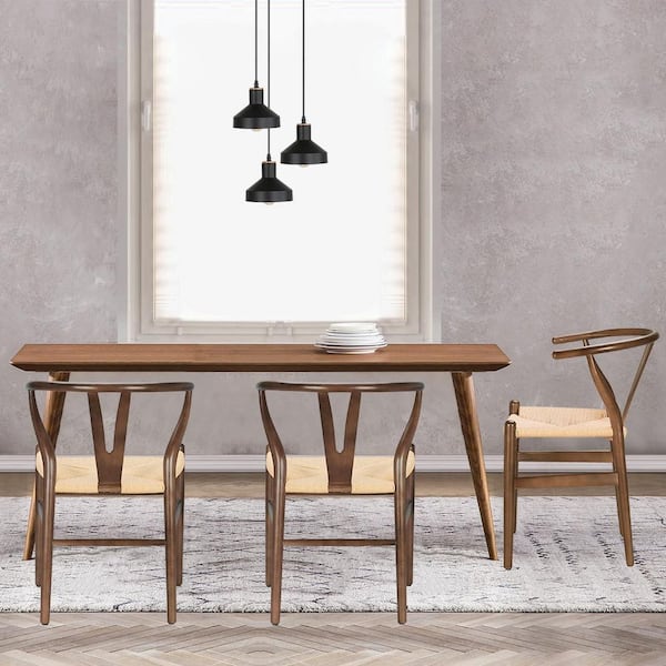 Poly and Bark Weave Walnut Chair
