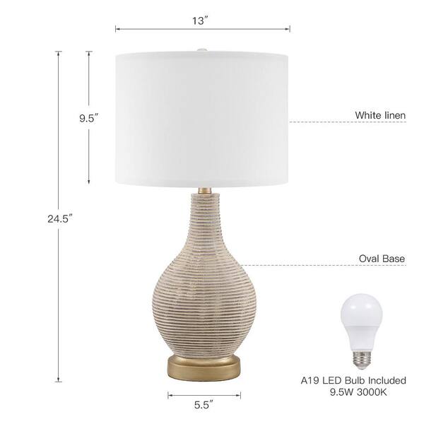 Beige Gold Indoor Table Lamp, What Size Light Bulb For Table Lamp