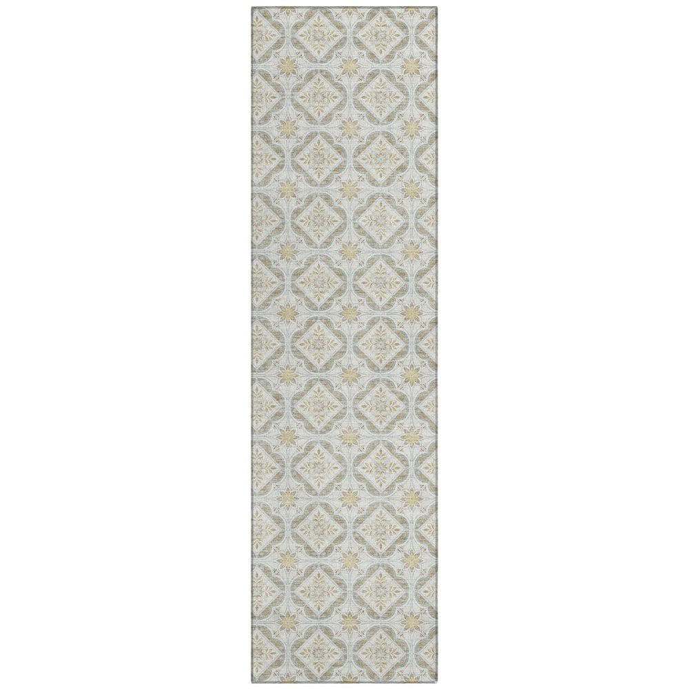 Chantille Machine Washable Indoor/Outdoor Abstract ACN2631 Ivory 2 ft. x 7 ft. Runner Rug price history on PriceWatchPro