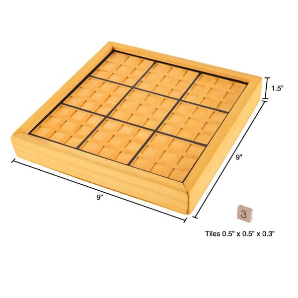 Hey! Play! Wooden Sudoku Board Game Set HW3500015 - The Home Depot