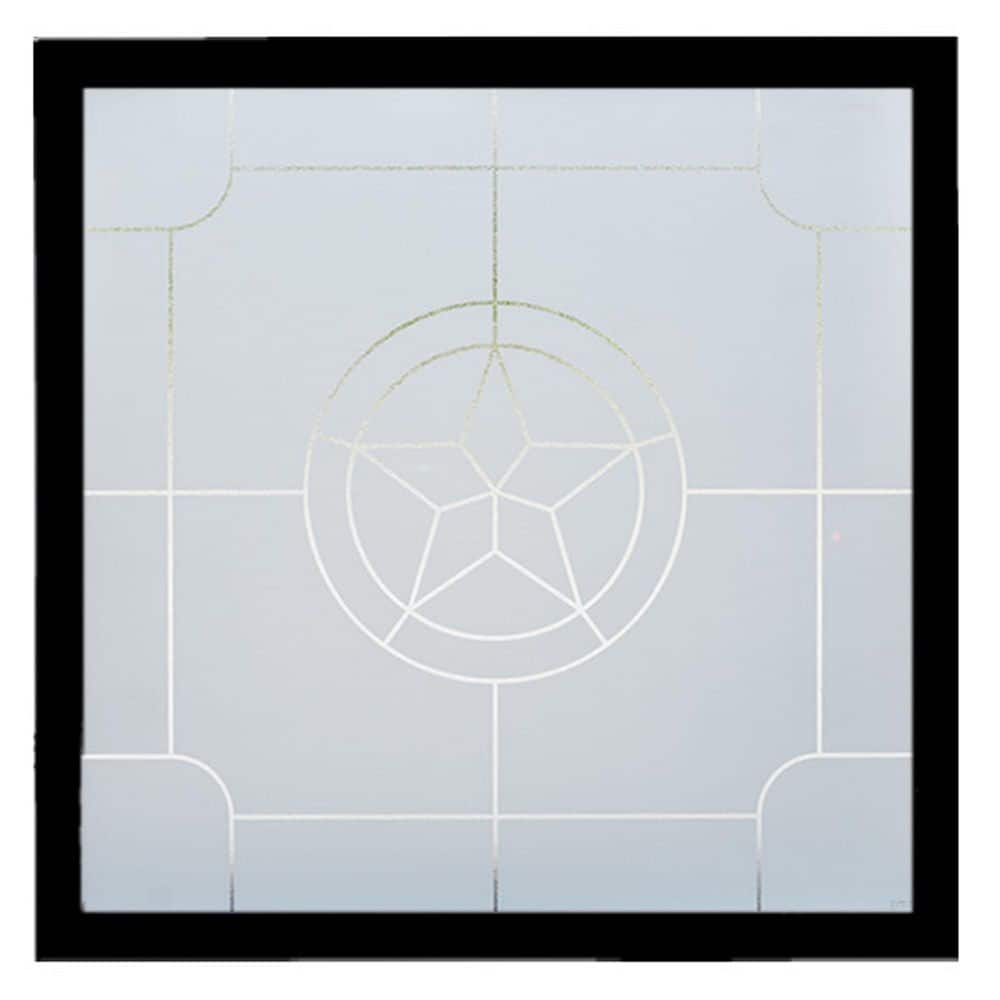 47.5 in. x 47.5 in. Texas Star Silkscreened Decorative Glass Black Replacement Frame Window price history on PriceWatchPro