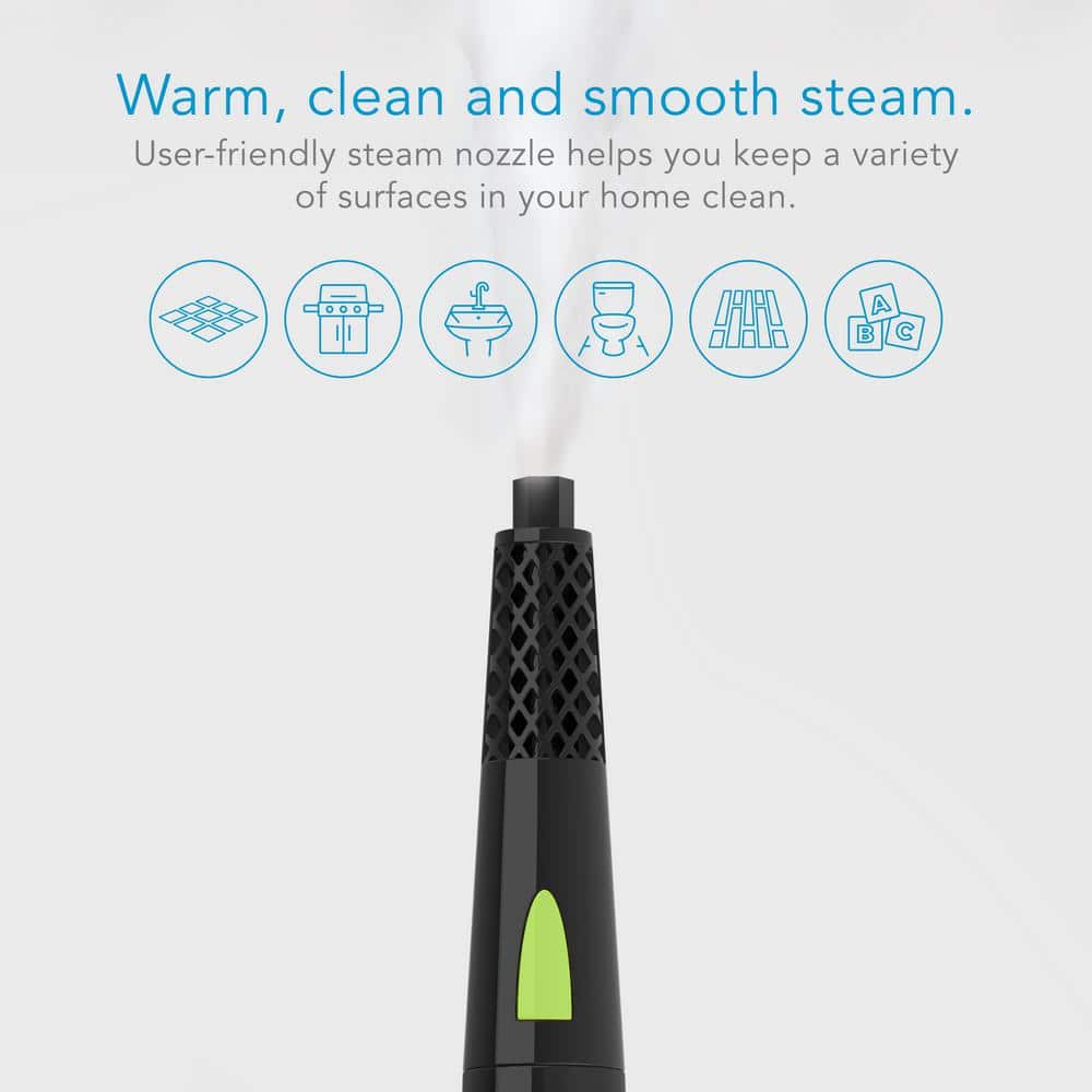 White Deluxe Canister Steam Cleaner with Integrated Storage
