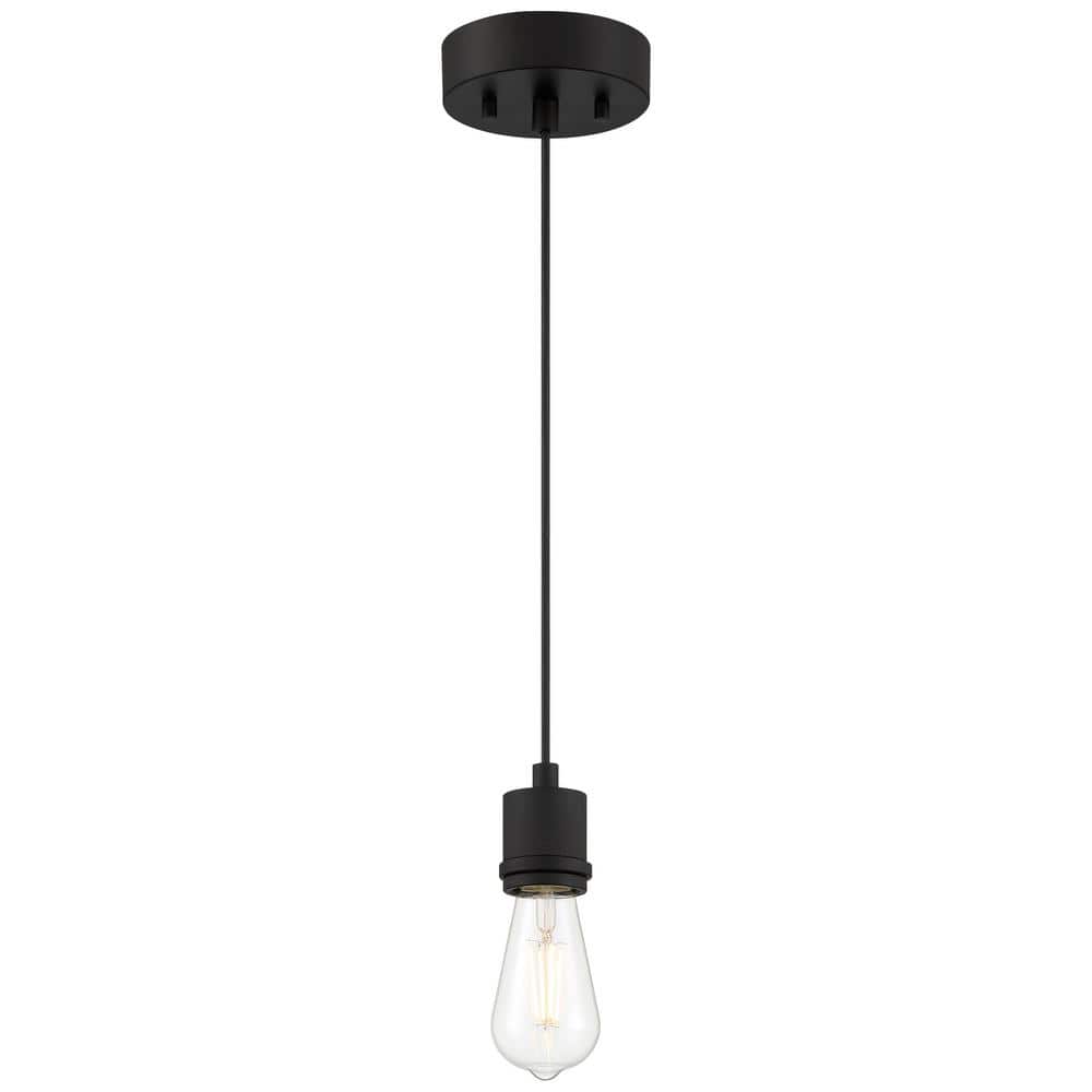 Port Nine Bare 7-Watt 1-Light Matte Black Cone Pendant Light