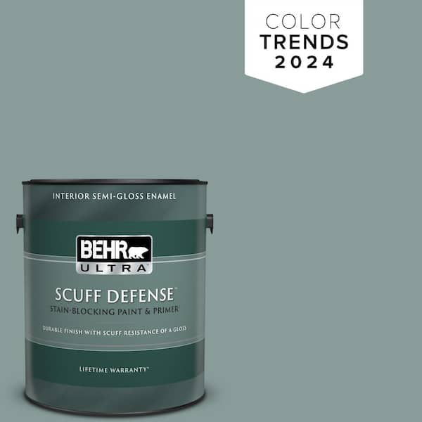 BEHR ULTRA 1 gal. Home Decorators Collection #HDC-AC-23 Provence Blue Extra Durable Semi-Gloss Enamel Interior Paint & Primer