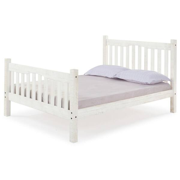 Alaterre Furniture Rustic White Mission Full Bed