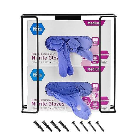 Black Double Box Wire Wall Mount Glove Dispenser (5-Pack)