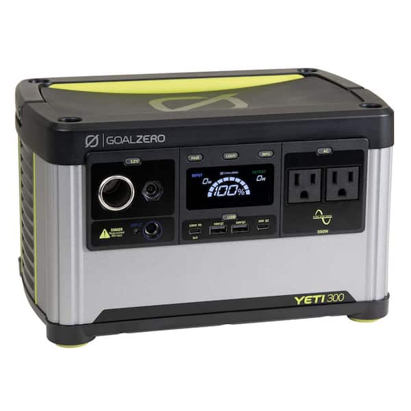 Goal Zero YETI 300-Portable Power Station 350-Watt Output/600-Watt Peak Push-Button Start Solar Battery Generator Camping RV's