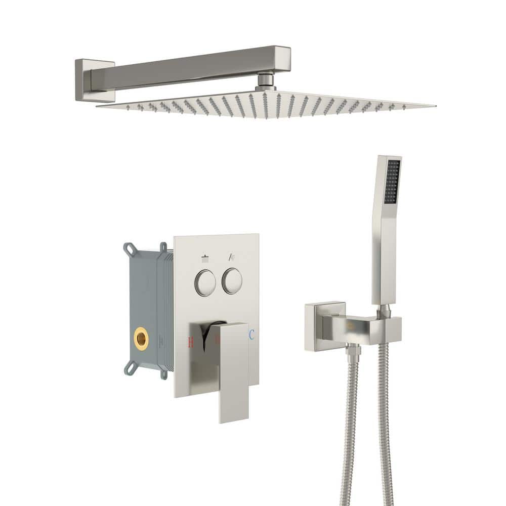 Single Handle 1-Spray 10in. Shower Faucet 1.8 GPM with Pressure Balance in 