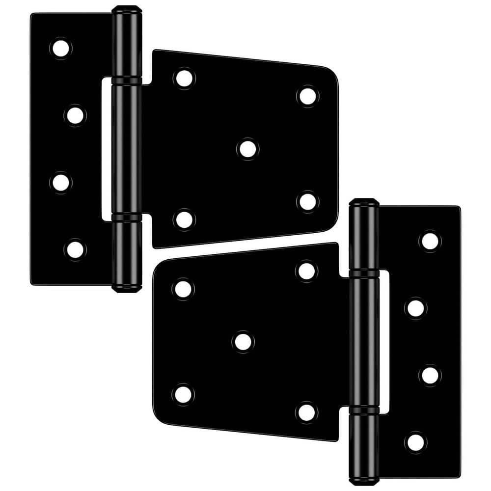 3.5 Inch Iron Corrosion Resistant Extra Thick Black Powder Coated Gate Hinges Heavy Duty Building Supply (2-Pack) price history on PriceWatchPro