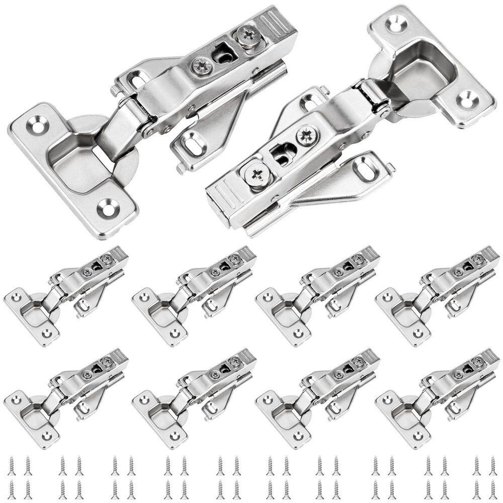 10 Pack Face Frame 105° Soft Close Clip-On Concealed Cabinet Hinges Nickel Finish Adjustable Kitchen Door price history on PriceWatchPro