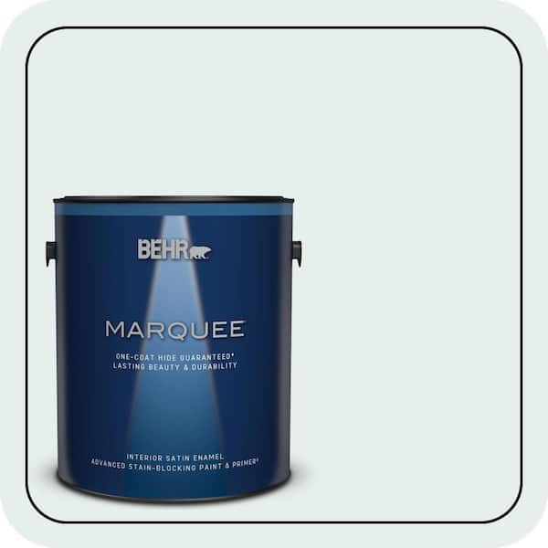 BEHR MARQUEE 1 gal. #730E-1 Polar White Satin Enamel Interior Paint & Primer